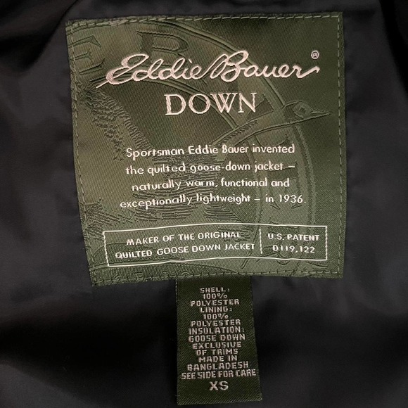 Eddie Bauer Puffer Vest Green Down Goose - Picture 4 of 4
